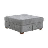 9624GY*3LC2R (3)3-Piece Sectional with Left Chaise and Ottoman from Homelegance - Luna Furniture