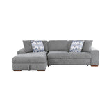 9624GY*3LC2R (3)3-Piece Sectional with Left Chaise and Ottoman from Homelegance - Luna Furniture