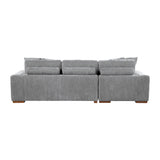9624GY*3LC2R (3)3-Piece Sectional with Left Chaise and Ottoman from Homelegance - Luna Furniture