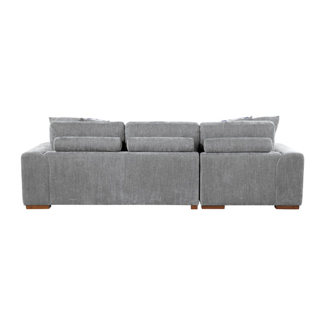 9624GY*3LC2R (3)3-Piece Sectional with Left Chaise and Ottoman from Homelegance - Luna Furniture