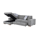 9624GY*3LC2R (3)3-Piece Sectional with Left Chaise and Ottoman from Homelegance - Luna Furniture