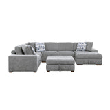 9624GY*52LRC (5)5-Piece Sectional with Right Chaise and Storage Ottoman from Homelegance - Luna Furniture