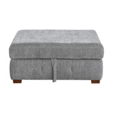 9624GY*52LRC (5)5-Piece Sectional with Right Chaise and Storage Ottoman from Homelegance - Luna Furniture