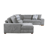 9624GY*5LC2R (5)5-Piece Sectional with Left Chaise and Storage Ottoman from Homelegance - Luna Furniture