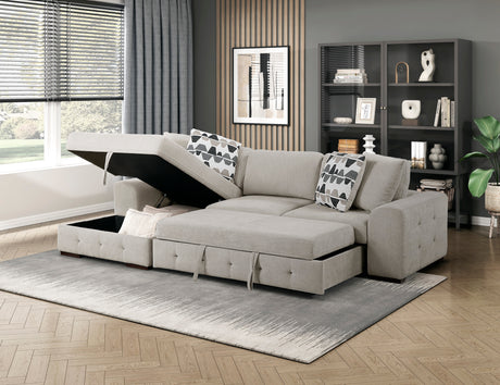 Raife Taupe 2-Piece Sectional with Left Chaise from Homelegance - Luna Furniture