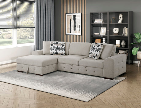 Raife Taupe 2-Piece Sectional with Left Chaise from Homelegance - Luna Furniture