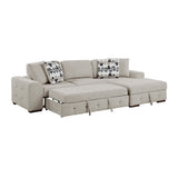 Raife Taupe 3-Piece Sectional with Right Chaise and Ottoman from Homelegance - Luna Furniture