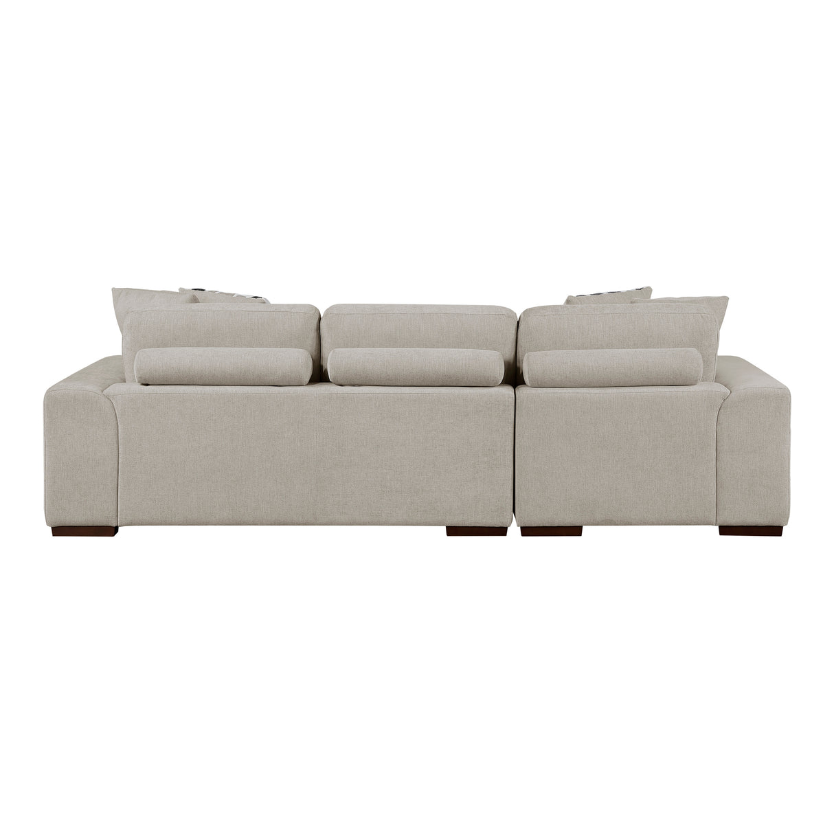 Raife Taupe 3-Piece Sectional with Left Chaise and Ottoman from Homelegance - Luna Furniture