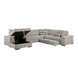 Raife Taupe 4-Piece Sectional with Left Chaise from Homelegance - Luna Furniture