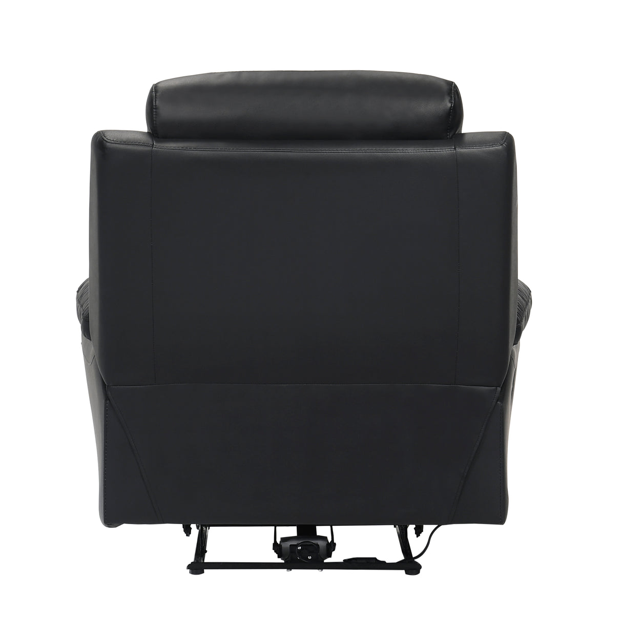 Hancock Black Leather Double Reclining Loveseat from Homelegance - Luna Furniture