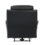 Hancock Black Leather Double Reclining Loveseat from Homelegance - Luna Furniture