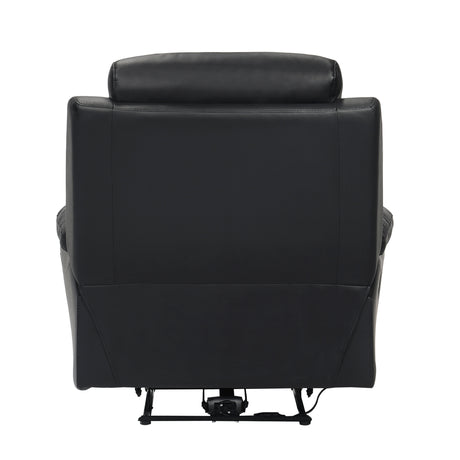 Hancock Black Leather Double Reclining Loveseat from Homelegance - Luna Furniture