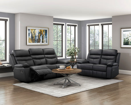 Hancock Blue Leather Reclining Chair from Homelegance - Luna Furniture