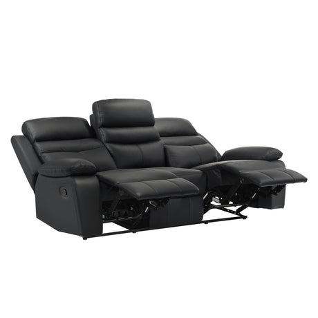 Hancock Blue Leather Reclining Chair from Homelegance - Luna Furniture