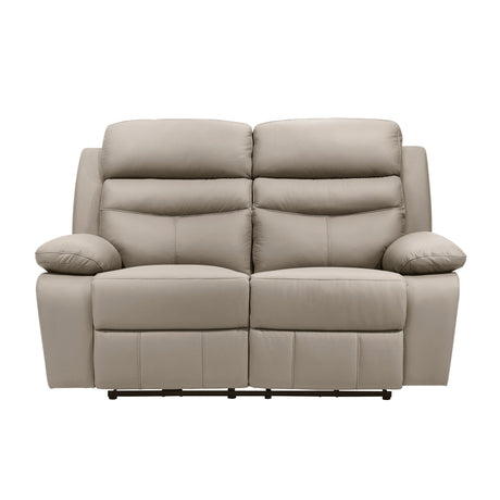 Hancock Latte Leather Double Reclining Sofa from Homelegance - Luna Furniture