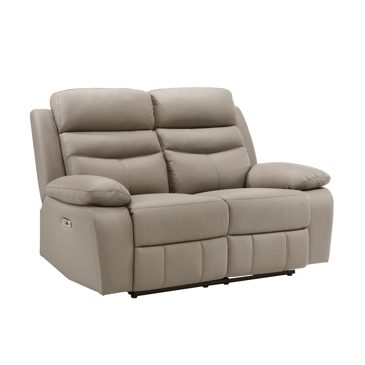 Hancock Latte Leather Double Reclining Sofa from Homelegance - Luna Furniture