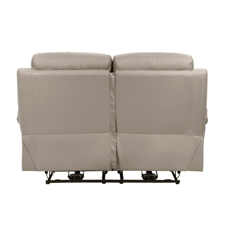 Hancock Latte Leather Double Reclining Sofa from Homelegance - Luna Furniture
