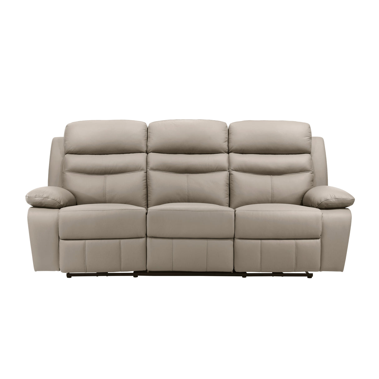 Hancock Latte Leather Power Double Reclining Loveseat from Homelegance - Luna Furniture