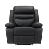Hancock Black Leather Reclining Chair from Homelegance - Luna Furniture