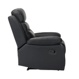 Hancock Black Leather Reclining Chair from Homelegance - Luna Furniture