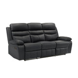 Hancock Black 2-Piece Double Reclining Set from Homelegance - Luna Furniture