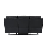 Hancock Black 2-Piece Double Reclining Set from Homelegance - Luna Furniture