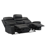 Hancock Black 2-Piece Double Reclining Set from Homelegance - Luna Furniture