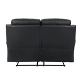 Hancock Black Leather Double Reclining Living Room Set from Homelegance - Luna Furniture
