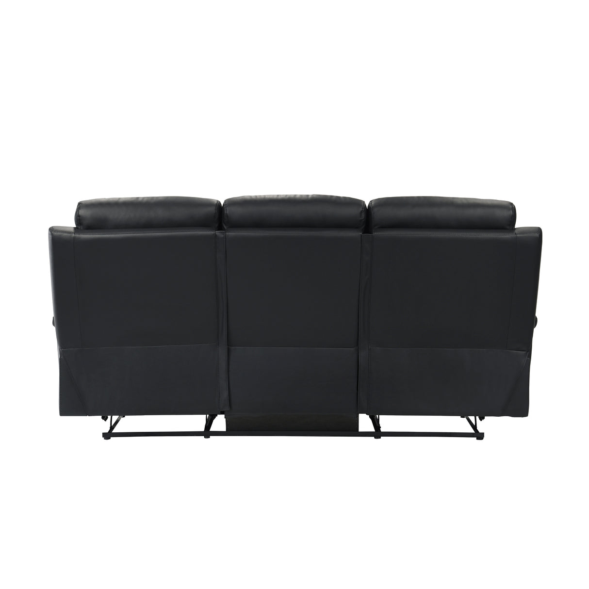 Hancock Black Leather Double Reclining Sofa from Homelegance - Luna Furniture
