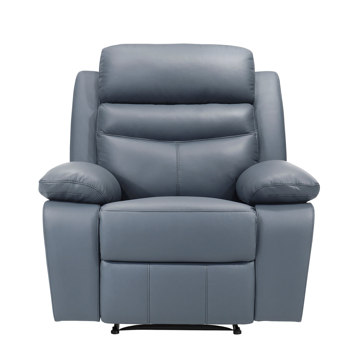 Hancock Blue Leather Reclining Chair from Homelegance - Luna Furniture