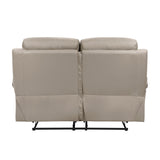 Hancock Latte Leather Double Reclining Living Room Set from Homelegance - Luna Furniture