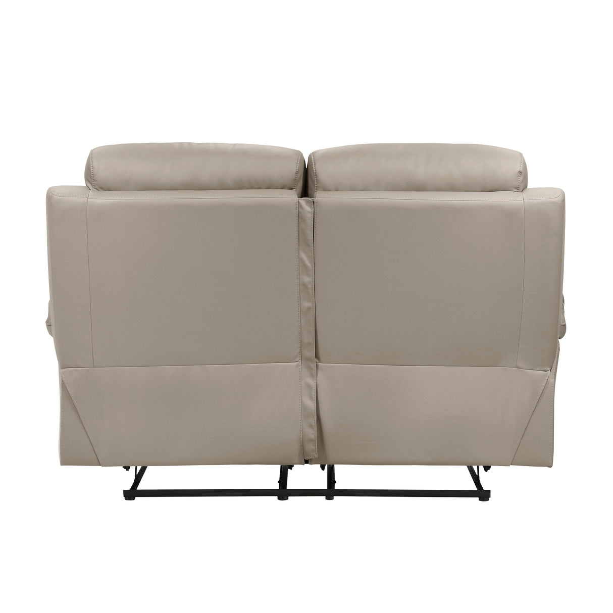 Hancock Latte Leather Double Reclining Loveseat from Homelegance - Luna Furniture