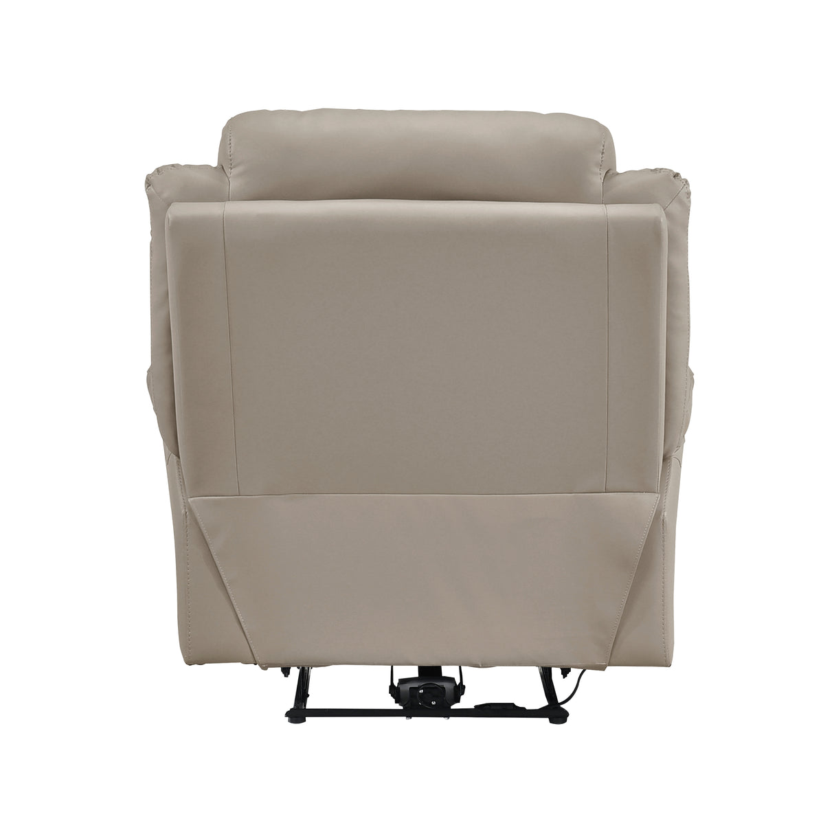 Laconia Dark Gray Leather Double Reclining Sofa from Homelegance - Luna Furniture