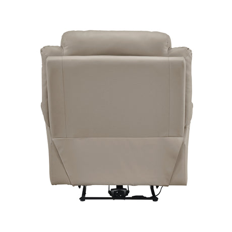 Laconia Dark Gray Leather Double Reclining Sofa from Homelegance - Luna Furniture