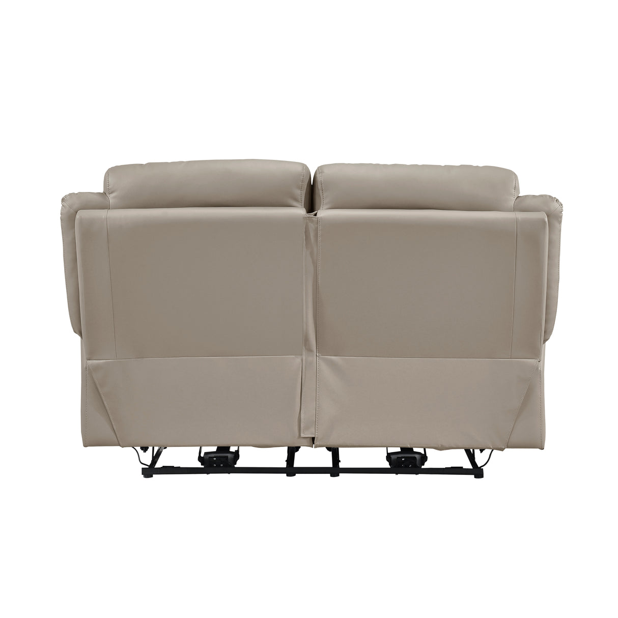 Laconia Latte Leather Power Double Reclining Sofa from Homelegance - Luna Furniture