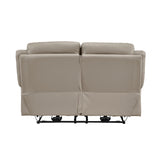 Laconia Latte Leather Power Double Reclining Sofa from Homelegance - Luna Furniture