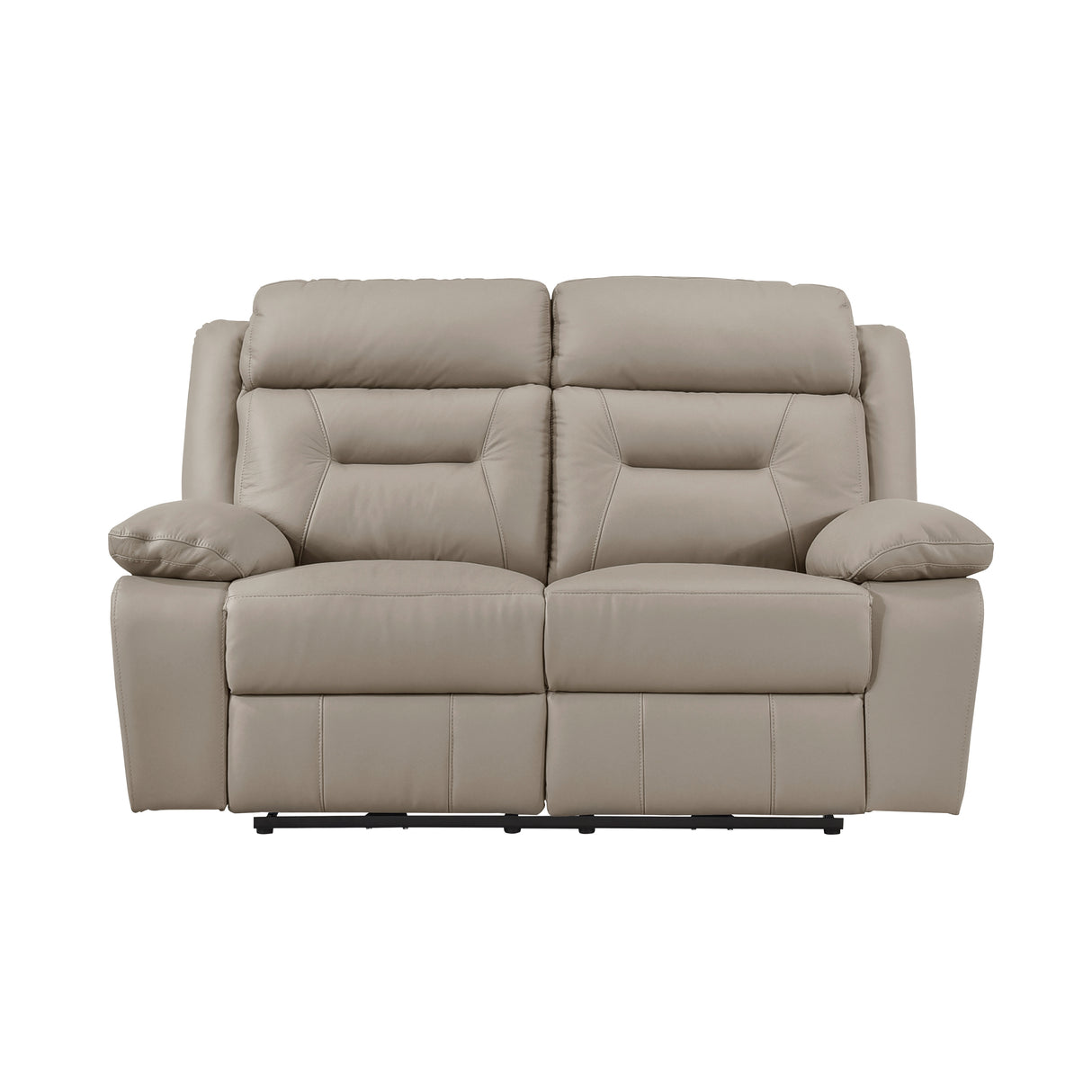 Laconia Latte Leather Power Double Reclining Sofa from Homelegance - Luna Furniture