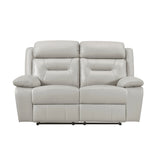 Laconia Silver Leather Power Reclining Chair from Homelegance - Luna Furniture