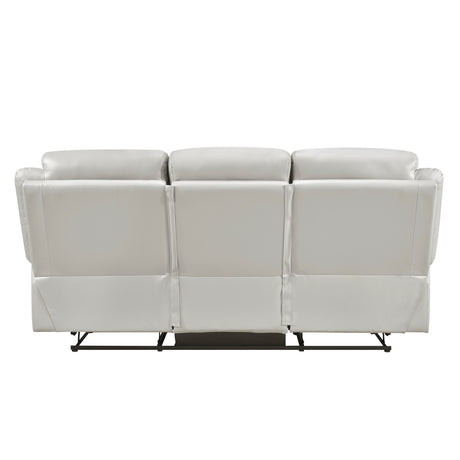 Laconia Silver Leather Power Reclining Chair from Homelegance - Luna Furniture
