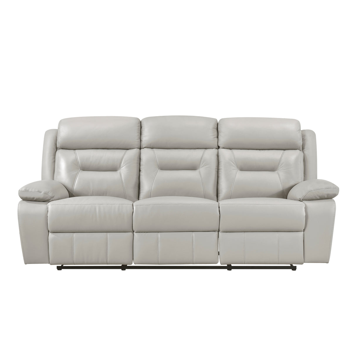 Laconia Silver Leather Power Reclining Chair from Homelegance - Luna Furniture