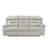 Laconia Silver Leather Power Reclining Chair from Homelegance - Luna Furniture