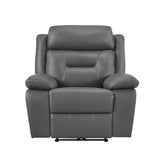 Laconia Dark Gray Leather Power Reclining Chair from Homelegance - Luna Furniture