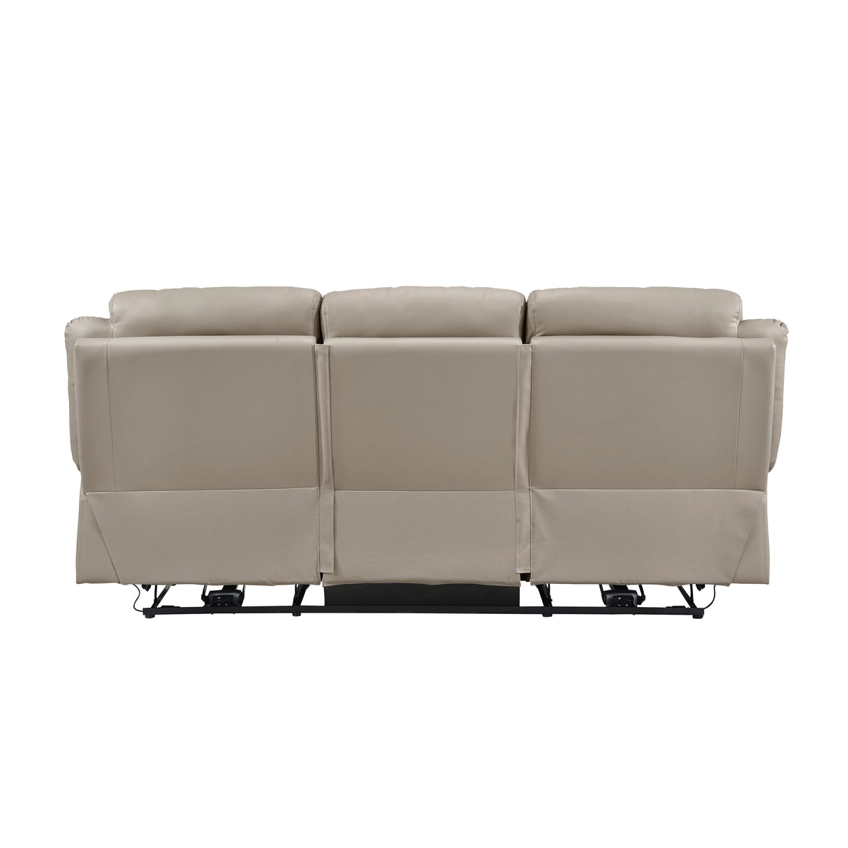 Laconia Latte Leather Power Double Reclining Sofa from Homelegance - Luna Furniture