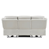 Laconia Silver Leather Power Double Reclining Sofa from Homelegance - Luna Furniture