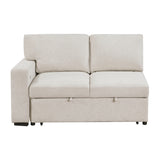 9630BE*22LRC (2)Sectional with Right Chaise, Pull-out Bed and Hidden Storage, Charging Ports from Homelegance - Luna Furniture