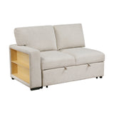 9630BE*22LRC (2)Sectional with Right Chaise, Pull-out Bed and Hidden Storage, Charging Ports from Homelegance - Luna Furniture