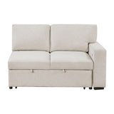 Pompano Beige Boucle Sectional with Left Chaise, Pull-out Bed and Hidden Storage from Homelegance - Luna Furniture