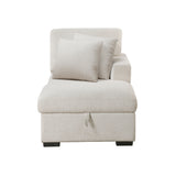 9630BE*22LRC (2)Sectional with Right Chaise, Pull-out Bed and Hidden Storage, Charging Ports from Homelegance - Luna Furniture