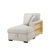 9630BE*22LRC (2)Sectional with Right Chaise, Pull-out Bed and Hidden Storage, Charging Ports from Homelegance - Luna Furniture