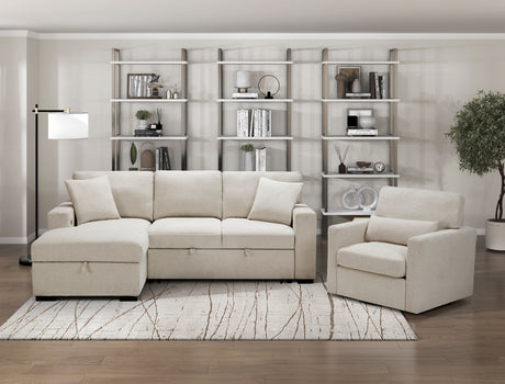 Pompano Beige Boucle Swivel Chair from Homelegance - Luna Furniture